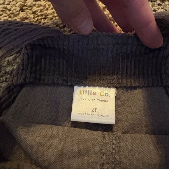 NWT Little Co. grey corduroy overalls - Picture 3 of 3